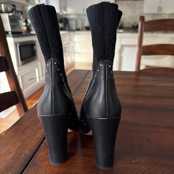 Dolce Vita Black Studded Heeled Boots - Picture 3 of 5